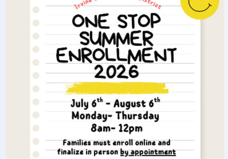 One Stop Summer Enrollment 2026